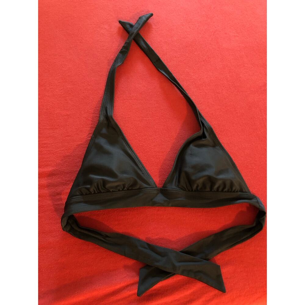 Old Navy vintage black halter triangle bikini top Size Small